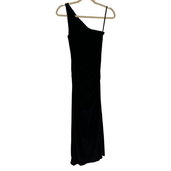 Laundry by Shelli Segal Maxi Dress One Shoulder Beading Ruching Cocktail Party 2 - Picture 1 of 8